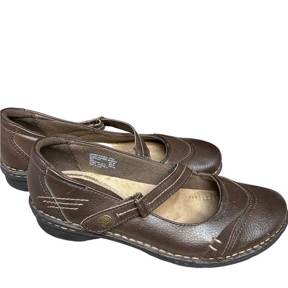 Thom McAn Womens Hawthorne Size 9 Brown Leather Slip On Mary Jane Comfort Shoe. - Picture 5 of 6